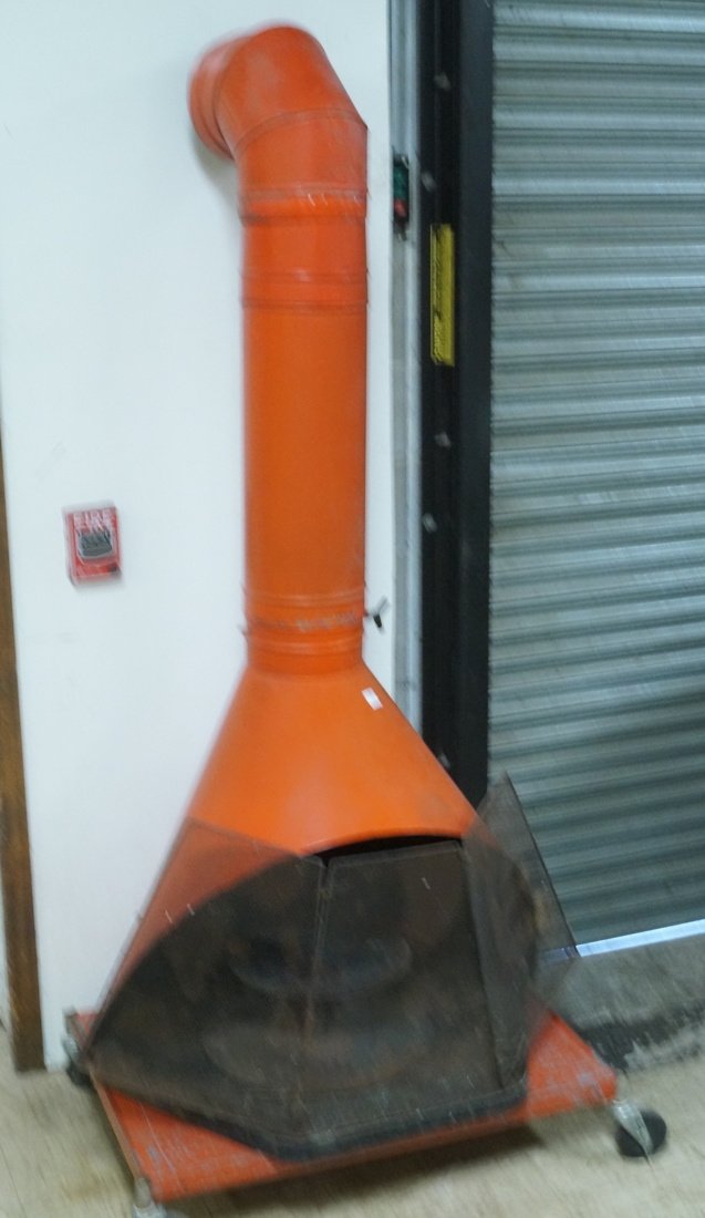 Mid century fireplace. Marked FIRE HOOD. Has 2 ex (1 of 10)