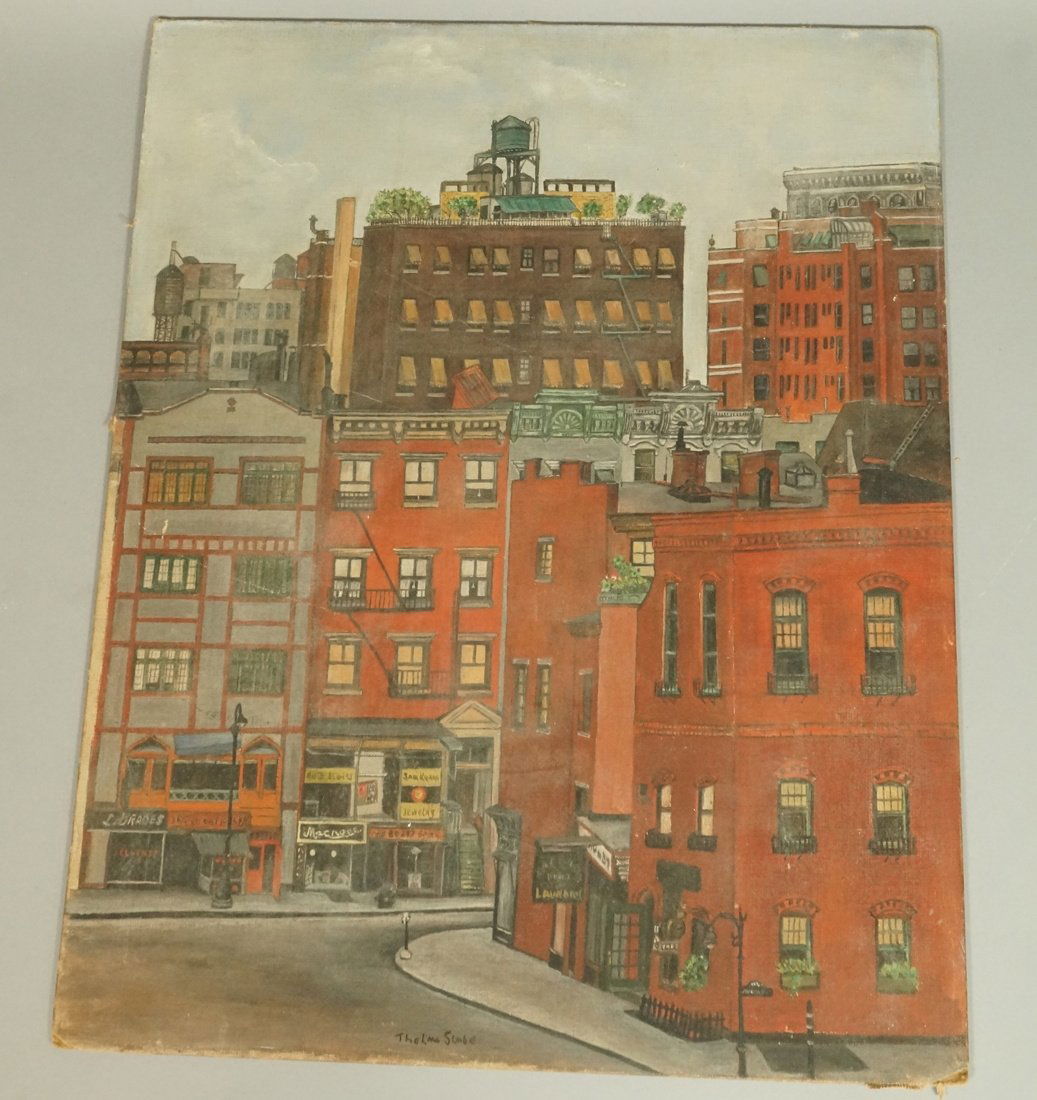 THELMA SLOBE Oil Painting on Board.  Eighth Stree (1 of 6)