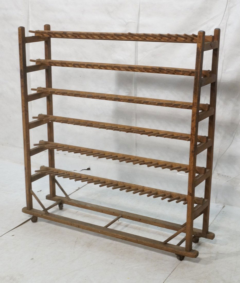 Antique Wooden Drying Rack.  Wood frame with pegs (1 of 8)