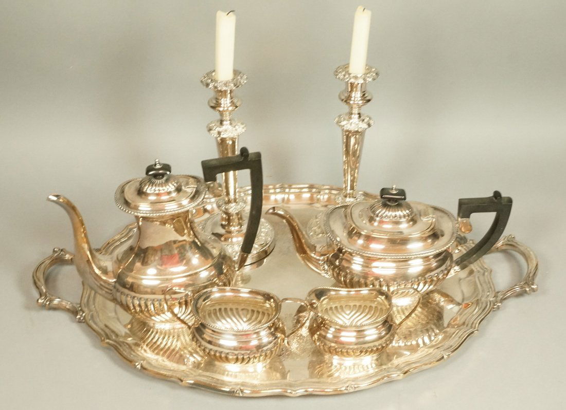 Silverplate Lot.  B. Altman 4 pcs tea set made in (1 of 6)