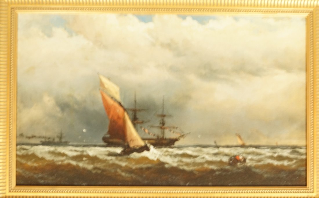 JAMES HAMILTON Oil Painting on Canvas 1874.  Sail (1 of 8)