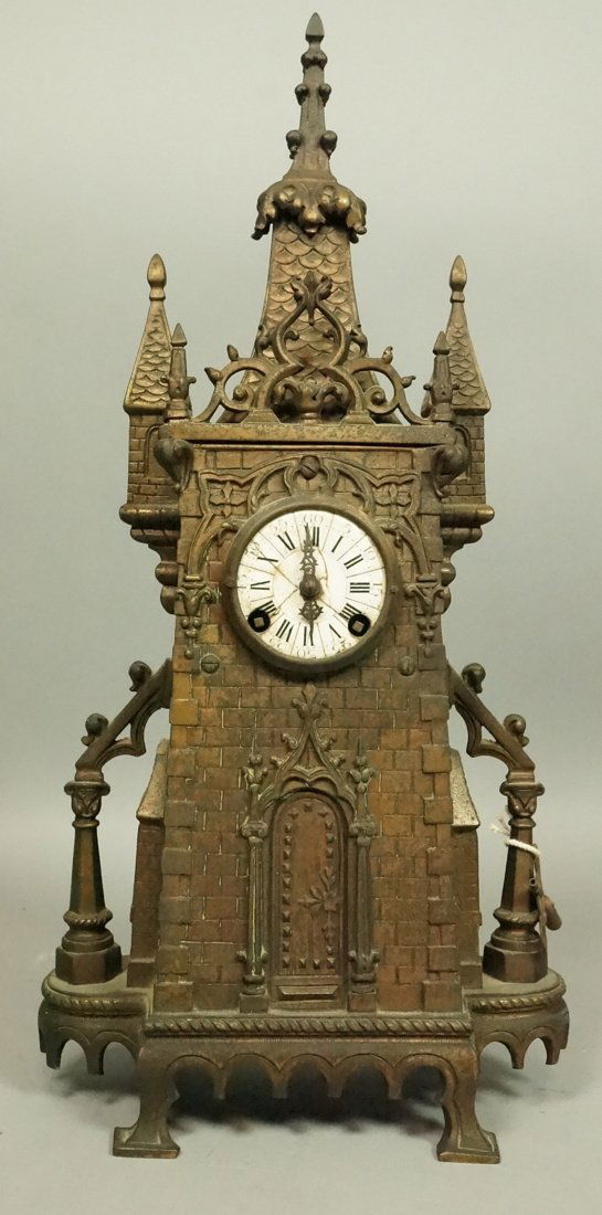 Medaille Darge Vincent 1855 Key wound clock with (1 of 10)