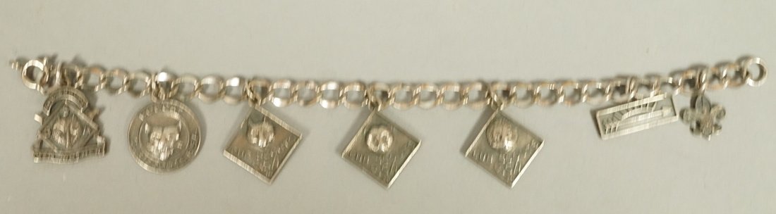 Sterling Boy Scouts Charm Bracelet. (1 of 5)