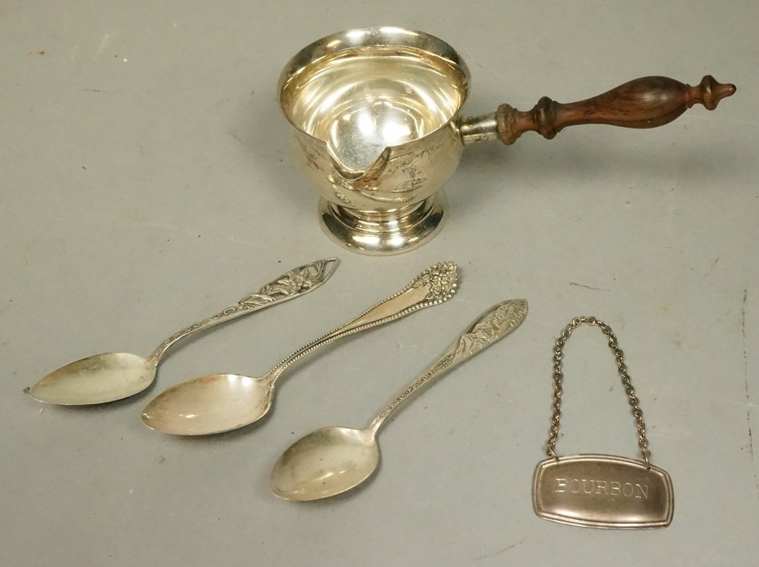 4pc Sterling lot, serving piece, and 3 spoons. Bo (1 of 5)