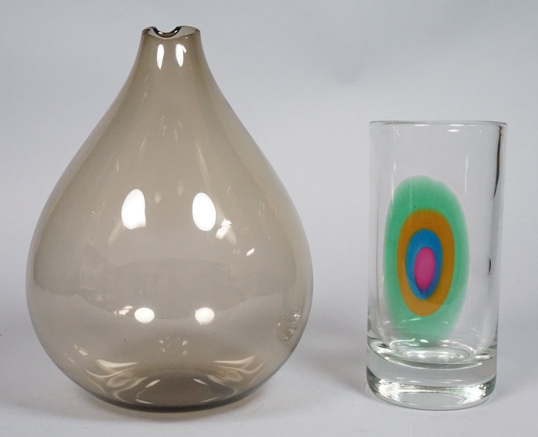 2pc Modernist Art Glass. CENEDESE style Vase with (1 of 5)