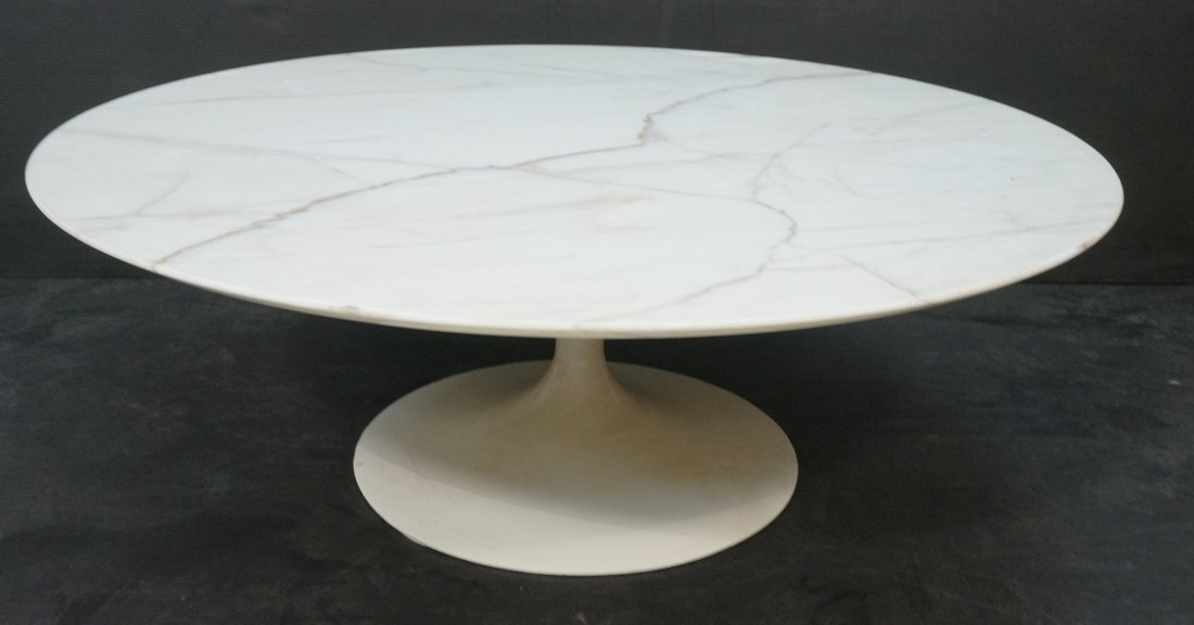SAARINEN Marble Top Tulip Table. Round white marb (1 of 7)