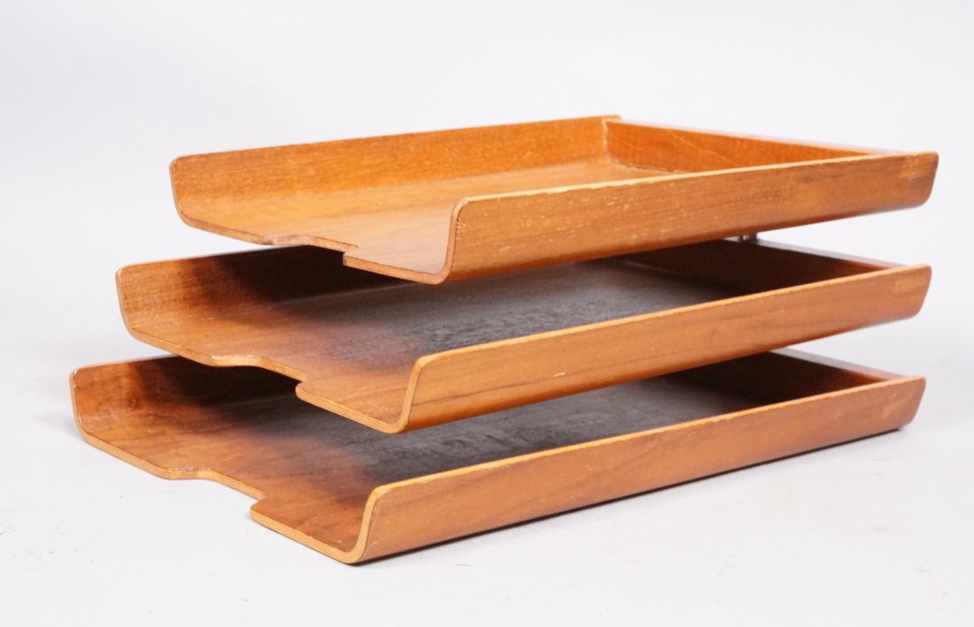 Teak Letter tray made in Sweden, Made by Rainbow (1 of 9)