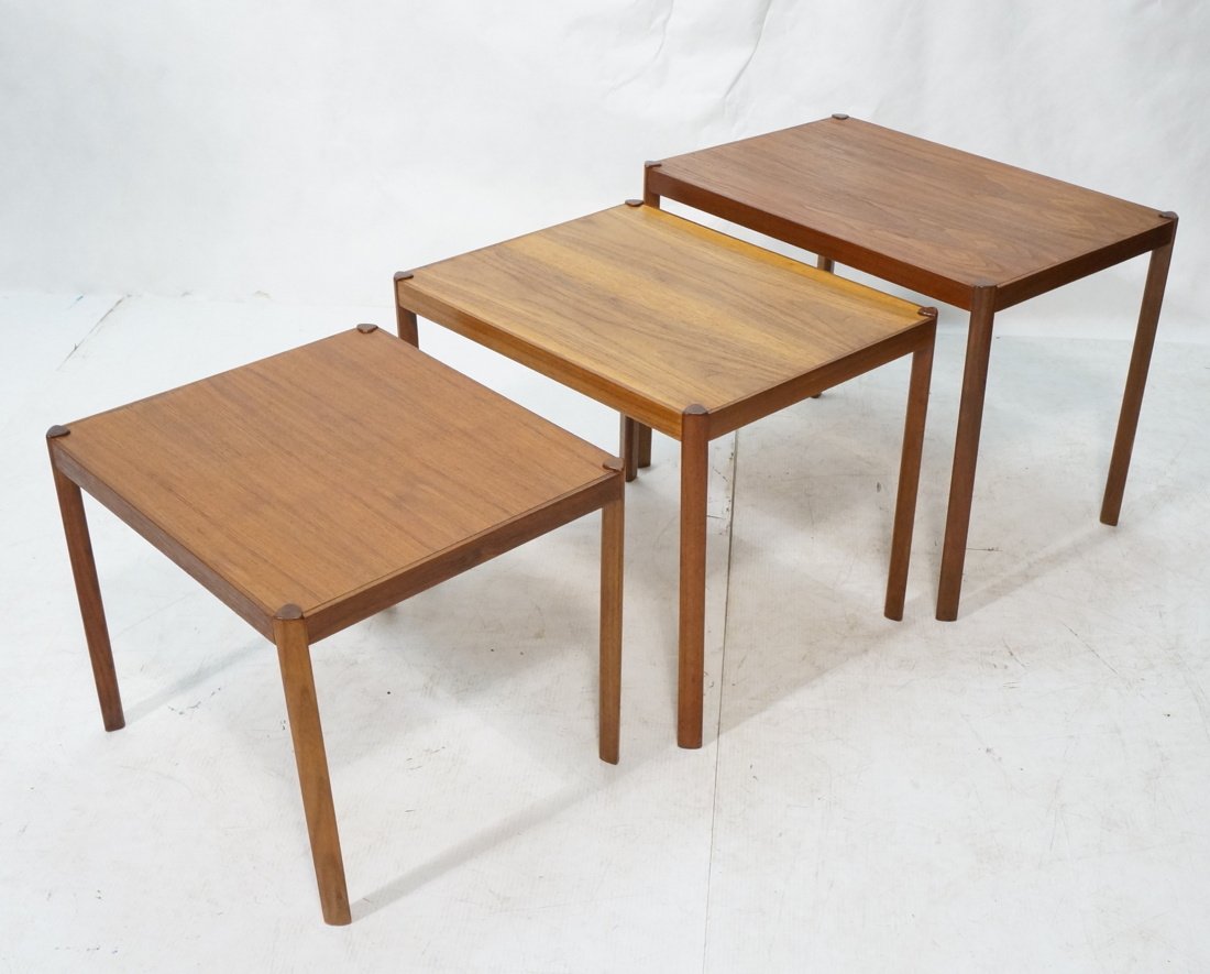 Set Danish Teak Nesting Tables. Stamped Hans Olse (1 of 7)