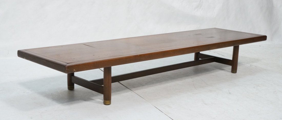 Long Low Modernist Bench Table. Round legs with b (1 of 7)