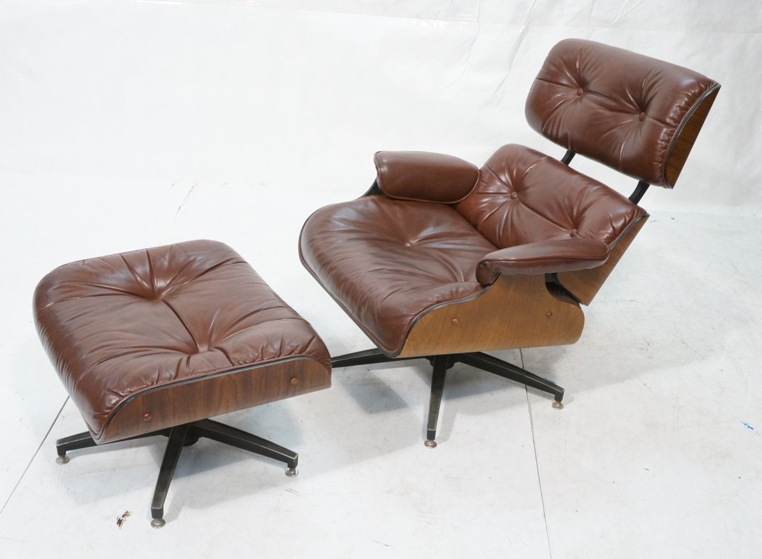 Eames Style American Modern Lounge Chair.  Vinyl (1 of 10)