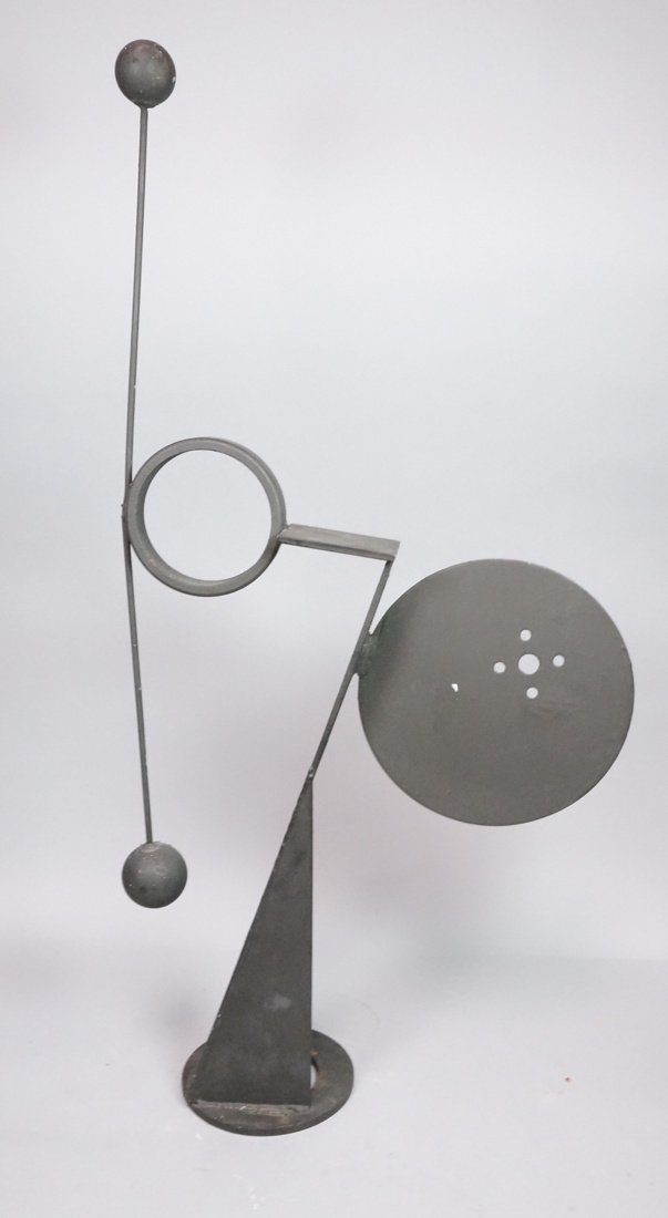 Modernist Table Sculpture Welded Iron and Painted (1 of 9)