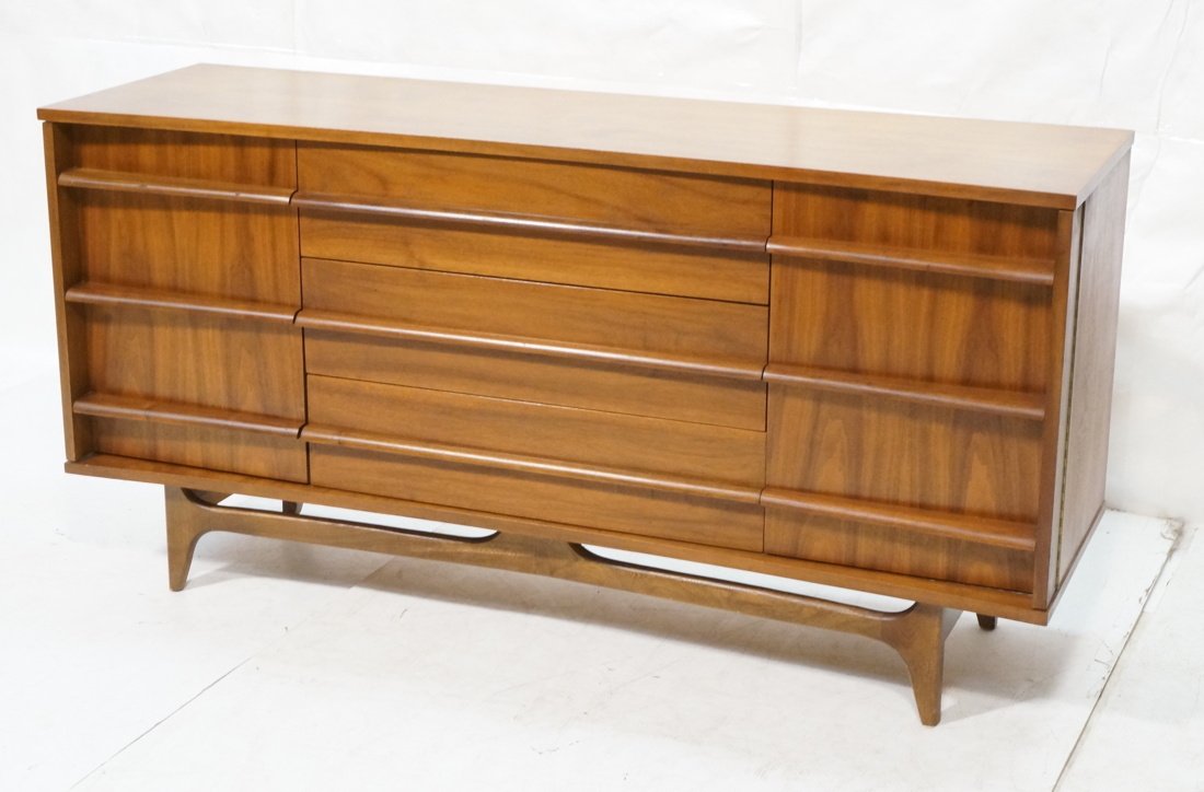 American Modern Walnut Credenza Dresser Sideboard (1 of 10)