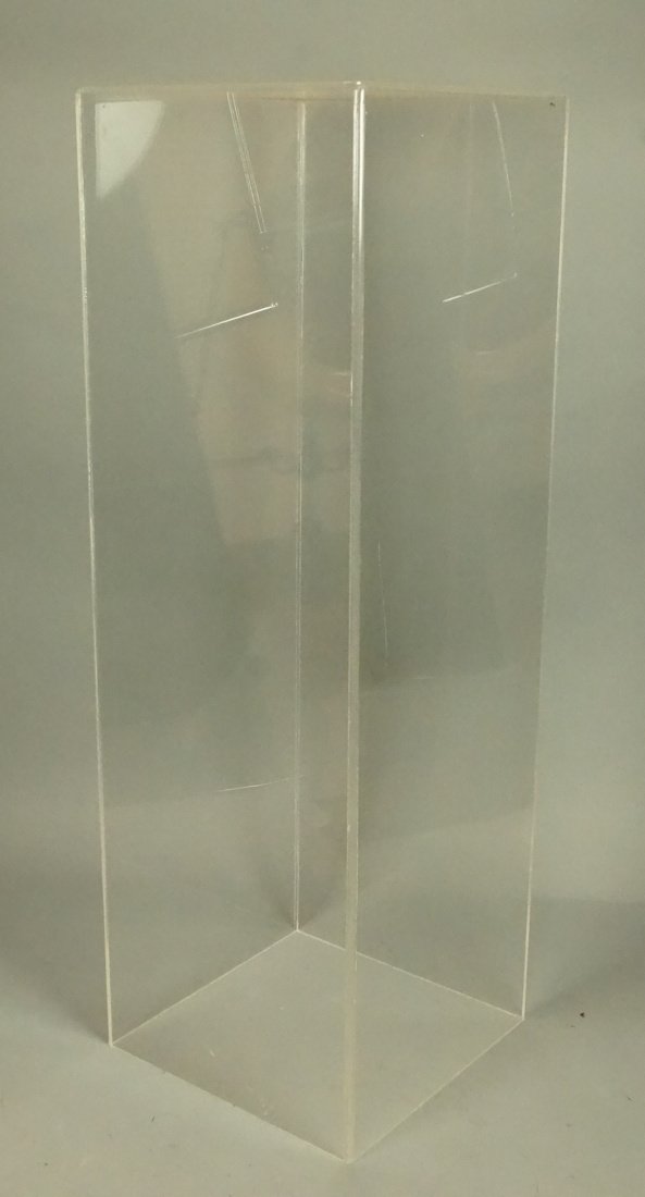 Tall Lucite Square Column Pedestal. (1 of 4)