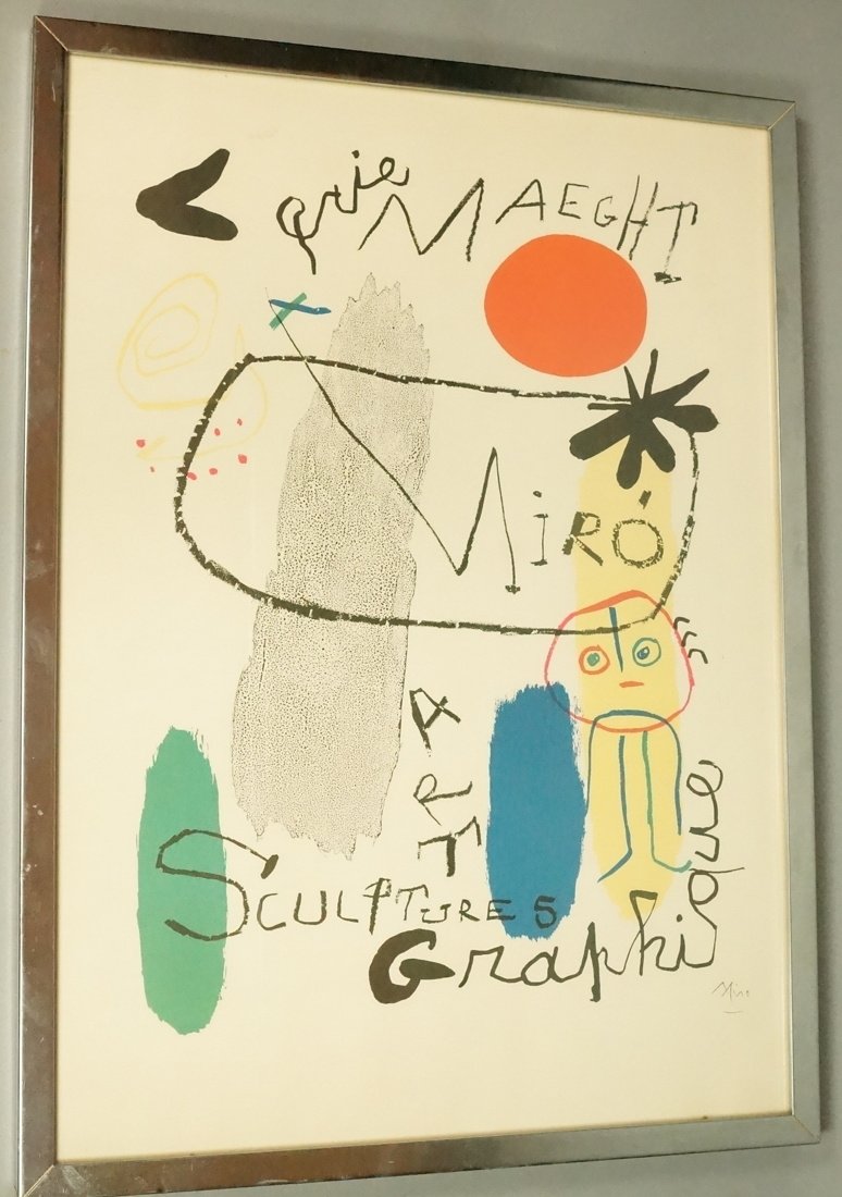 Gallerie Maeght Miro Graphic Print. Art Sculpture (1 of 5)