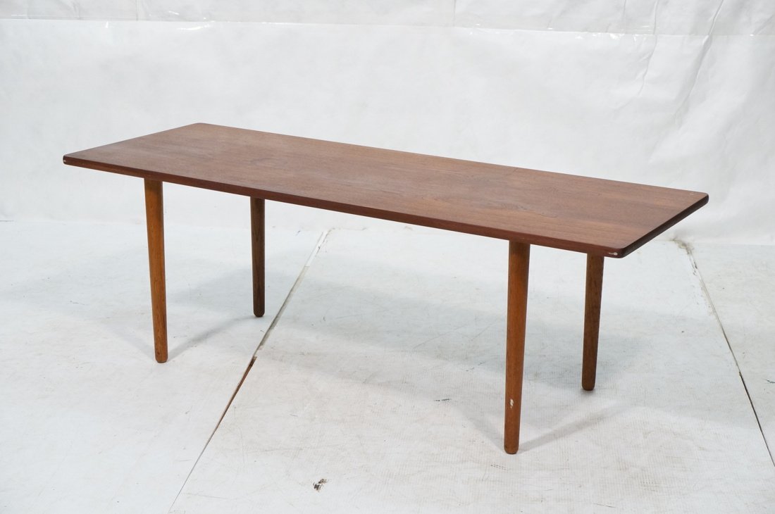 Danish Modern Teak Cocktail Coffee Table. Peg Leg (1 of 8)
