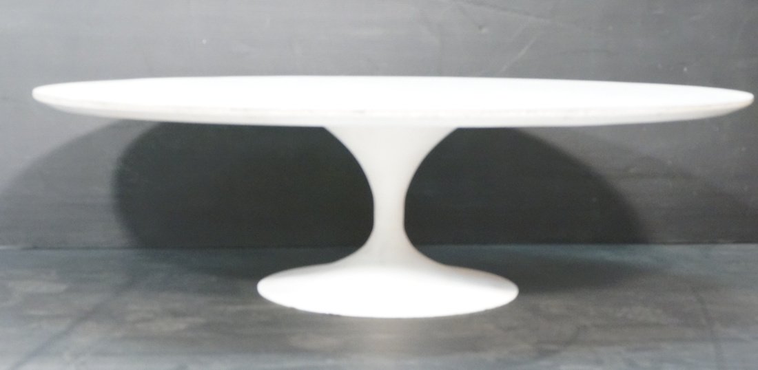 Oval White Laminate Top SAARINEN Coffee Table.  C (1 of 10)