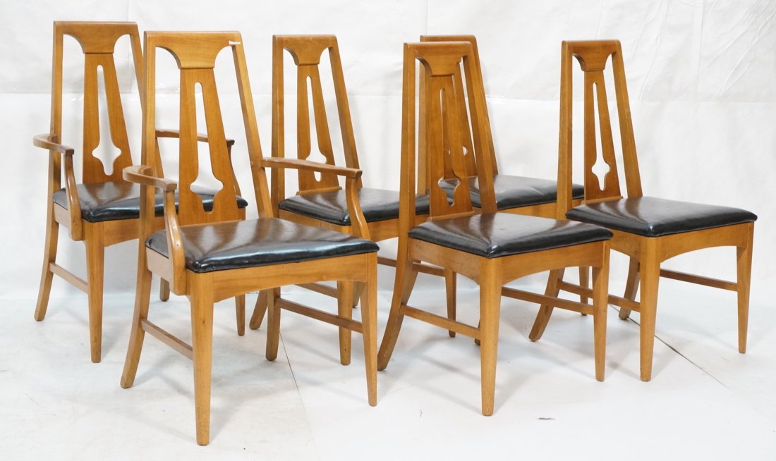Set 6 American Walnut Modern Dining Chairs (1 of 8)