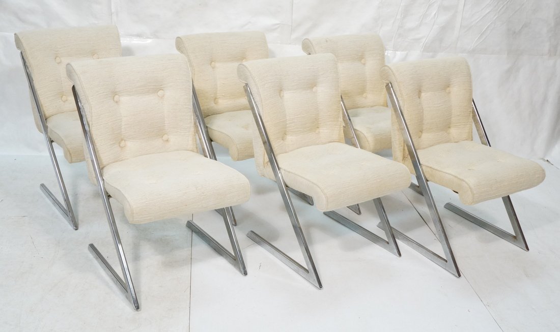 Set 6 Chrome Z dining Chairs (1 of 10)
