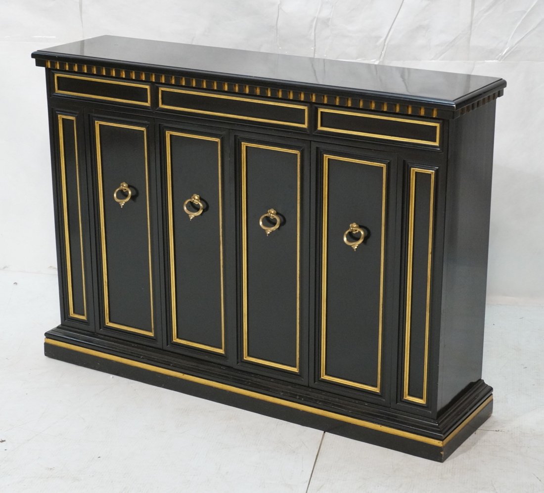 BAKER Black Lacquered Hall Console Sofa Cabinet. (1 of 6)