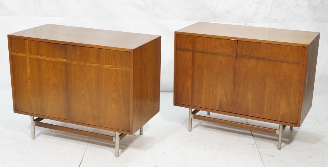 Pr Modern Cabinets. Walnut Cabinets with inlaid d (1 of 10)