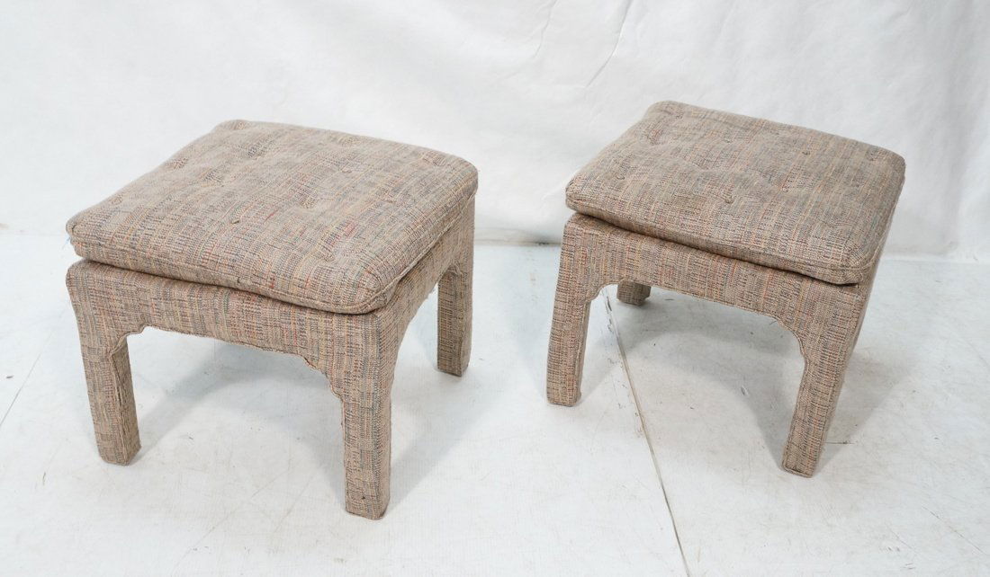 Pr Billy Baldwin style Upholstered Bench Stools. (1 of 7)