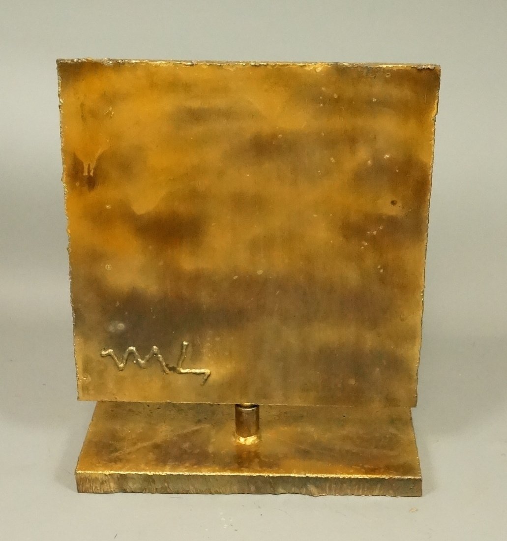 Heavy Industrial Iron Square Table Sculpture. Pai (1 of 7)