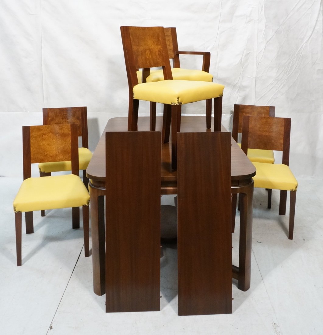 Art Deco Dining Set. 7pc. Six Dining Chairs with (1 of 9)