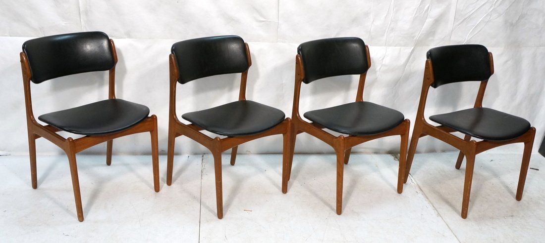 Set 4 Erik Buck Teak Side Dining Chairs. ODDENSE (1 of 9)