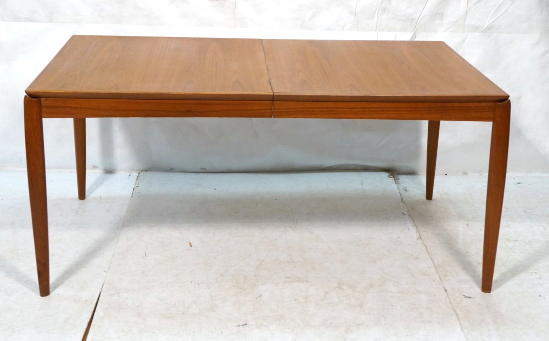 Danish Teak Rectangular Dining Table. Cool leg de (1 of 10)