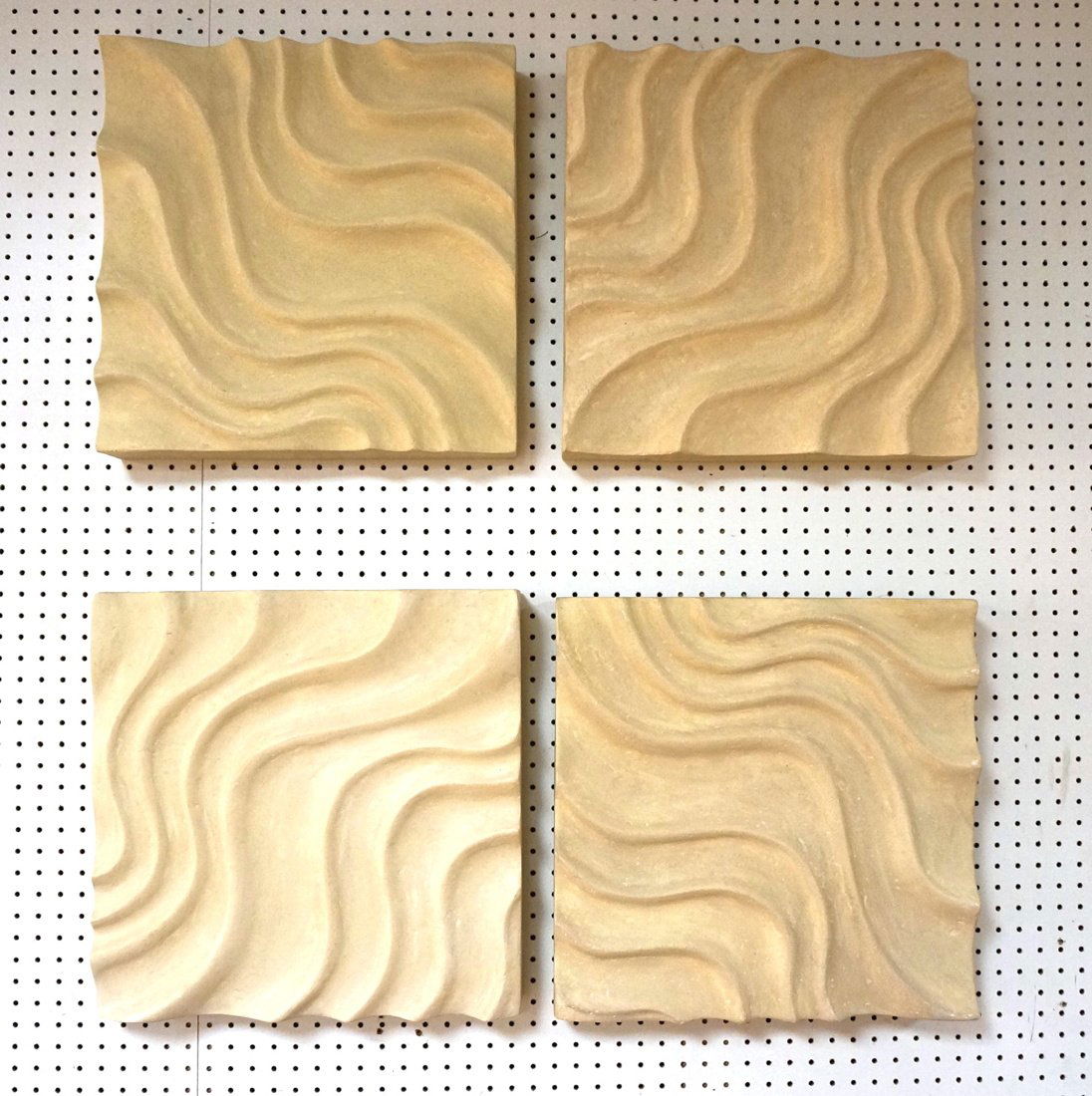 Set 4 Square Deep Relief Architectural Wall Hangi (1 of 7)