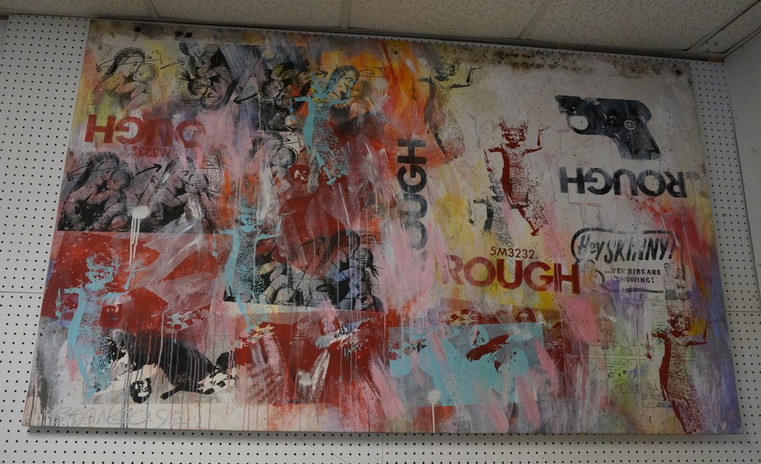 Large STANGO Mixed Media Painting. Signed Stango (1 of 8)