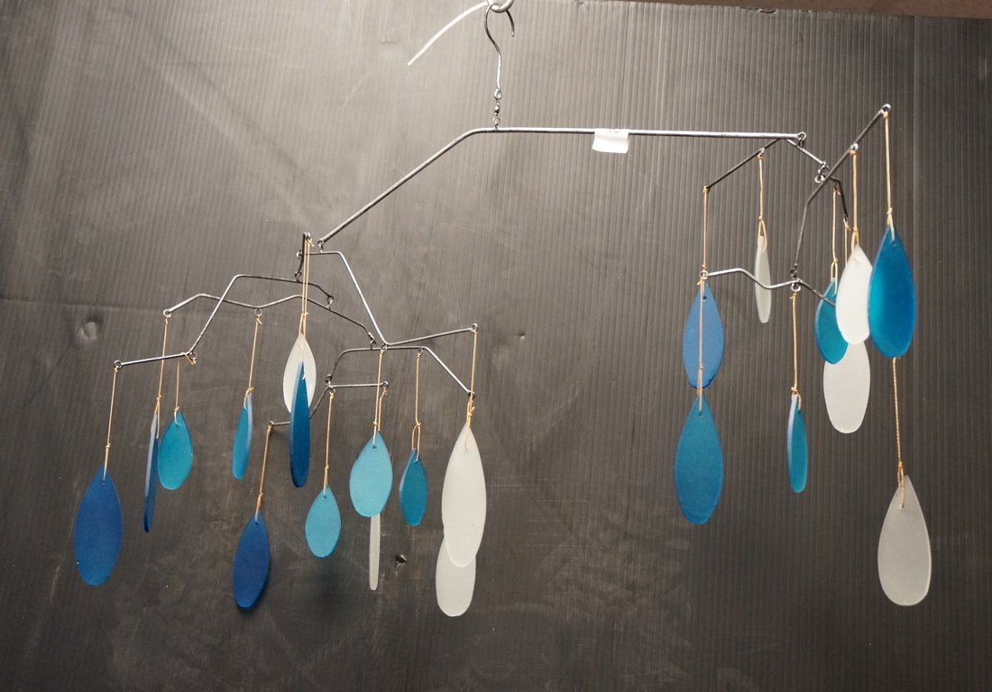 Blue Colorful Glass Hanging Mobile. Modernist Mid (1 of 5)