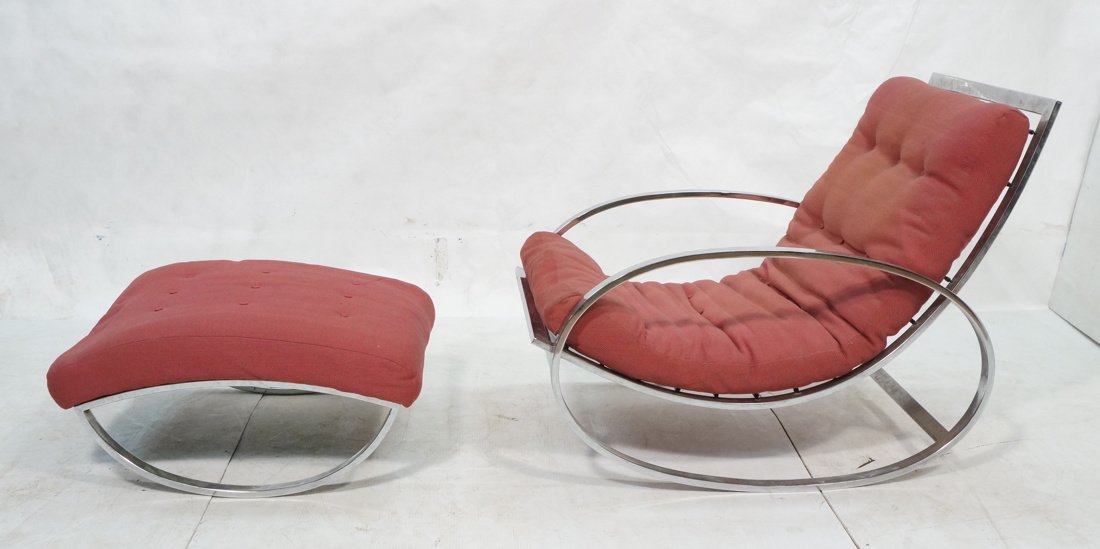 Milo Baughman Thayer Coggin Rocking Chair and Ott (1 of 8)