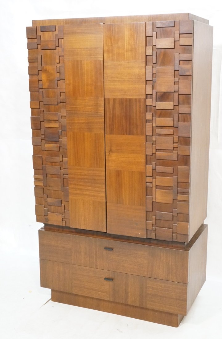 Paul Evans Style Wardrobe Chest.  2 doors over 2 (1 of 8)