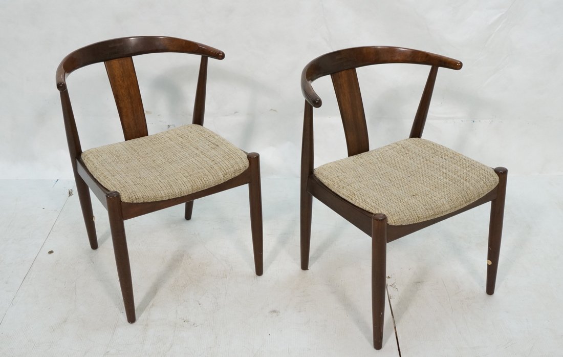 Pair Danish Modern Side Chairs with Bowed Backs. (1 of 7)