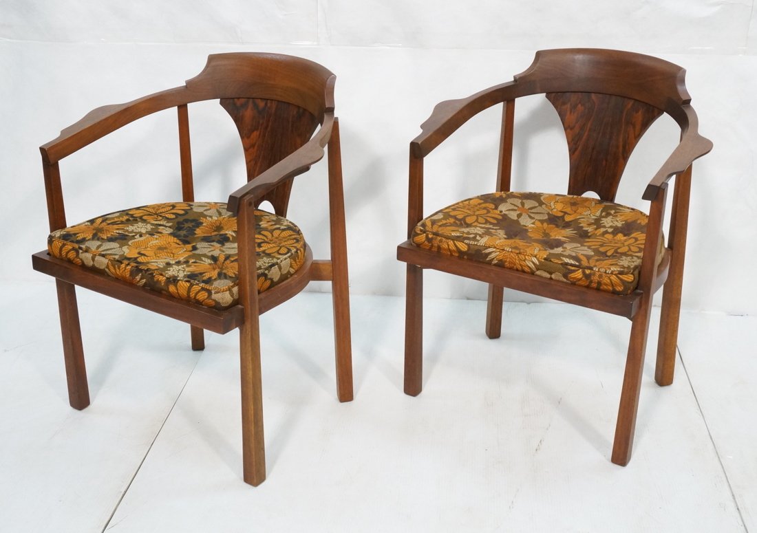 Pr DUNBAR Side Arm Chairs. Horseshoe Chairs. (1 of 8)