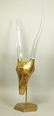 Large Brass Antelope Table Sculpture with Lucite