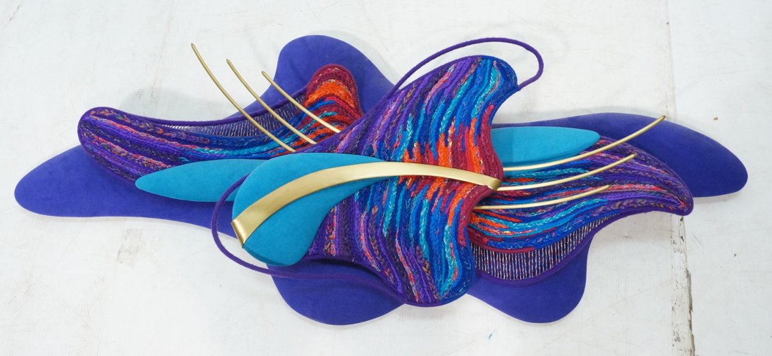 Contemporary Woven Yarn Wall Hanging. Purples, tu (1 of 7)