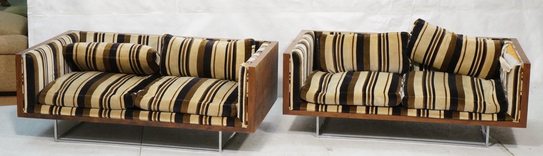 Pr THAYER COGGIN Milo Baughman Love Seats. Americ (1 of 10)