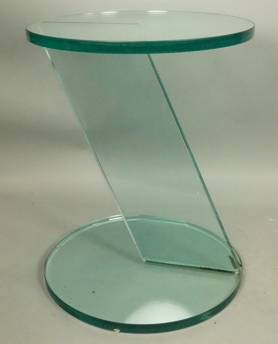Round Glass Zig Zag Table. Round 3/4" thick glass (1 of 6)