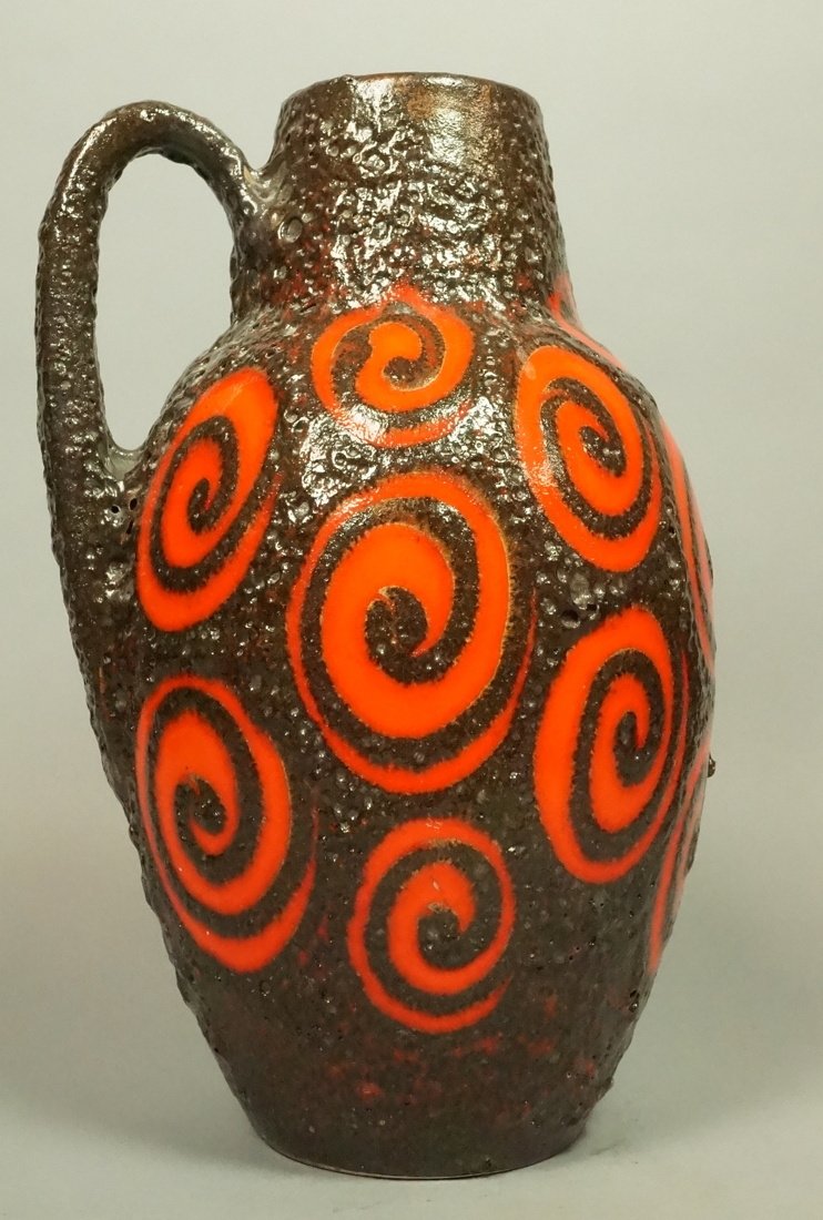 Large West Germany Art Pottery Vase Pitcher. Text (1 of 4)