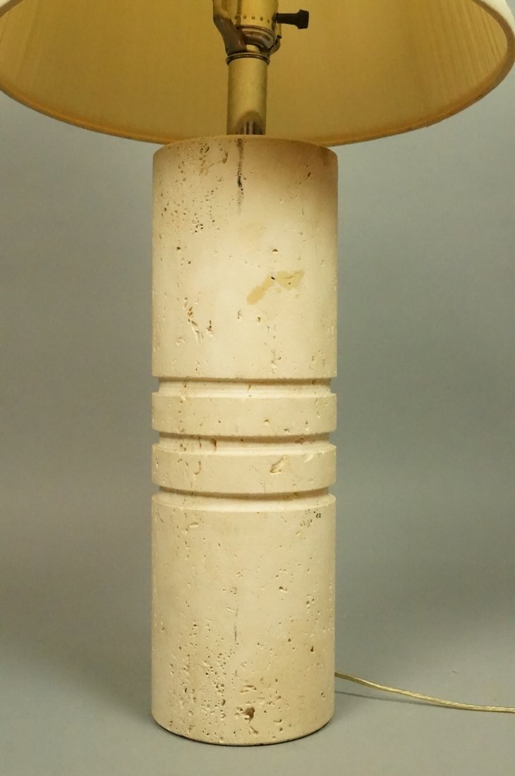 RAYMOR Travertine Column Table Lamp. (1 of 6)
