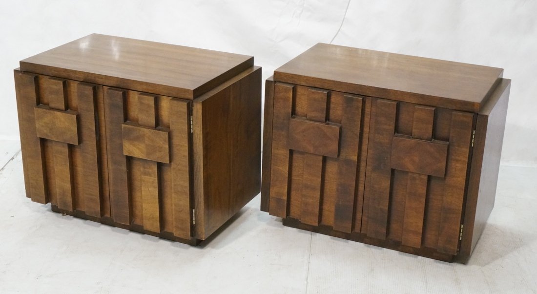 Pr Brutalist LANE Night Stands. Two door cabinets (1 of 6)