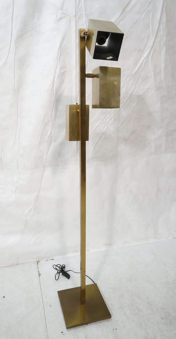 Koch and Lowy Floor Lamp.  Three Square Shades. (1 of 7)