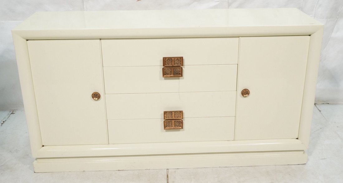 Decorator White Lacquer Sideboard Low Chest Dress (1 of 9)