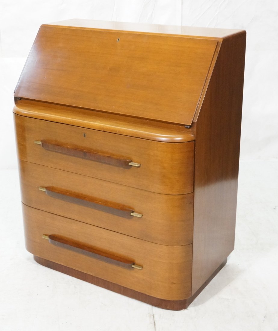 Art Deco Modernist Desk. Drop Front. Fitted inter (1 of 7)