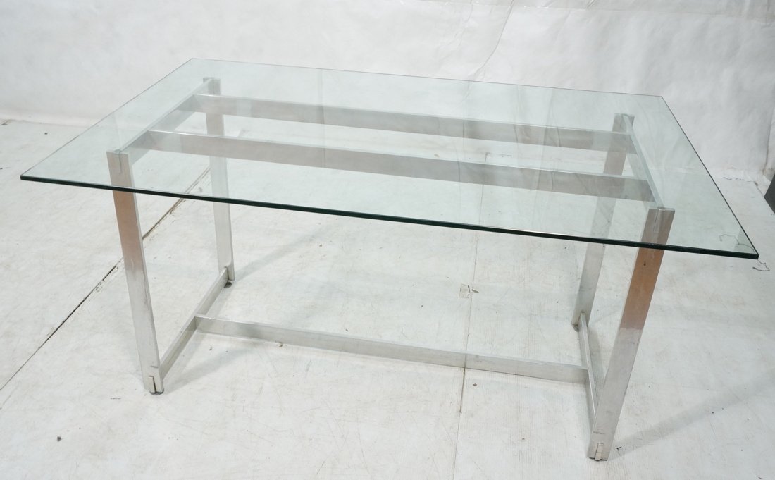 Aluminum Milo Baughman Dining Table Rectangular G (1 of 9)