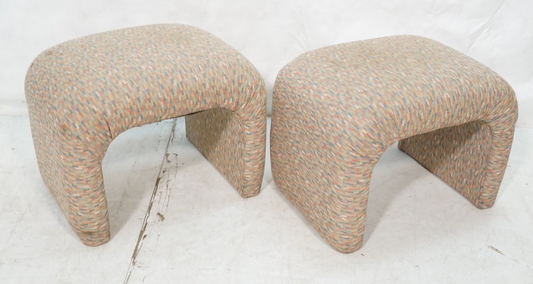 Pr "U" form Upholstered Benches Stools. Modernist (1 of 9)