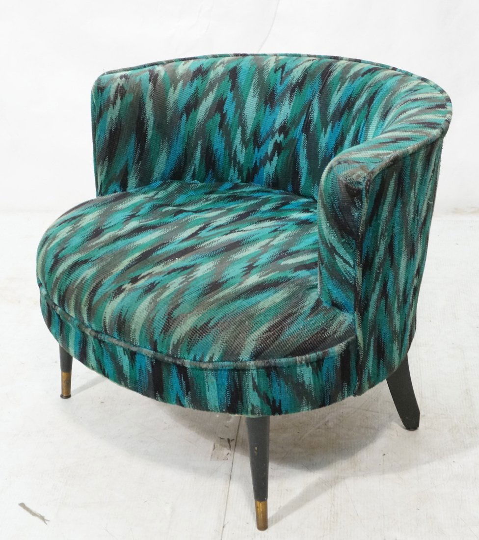 Modernist Retro flame stitch Side Lounge Chair. B (1 of 7)