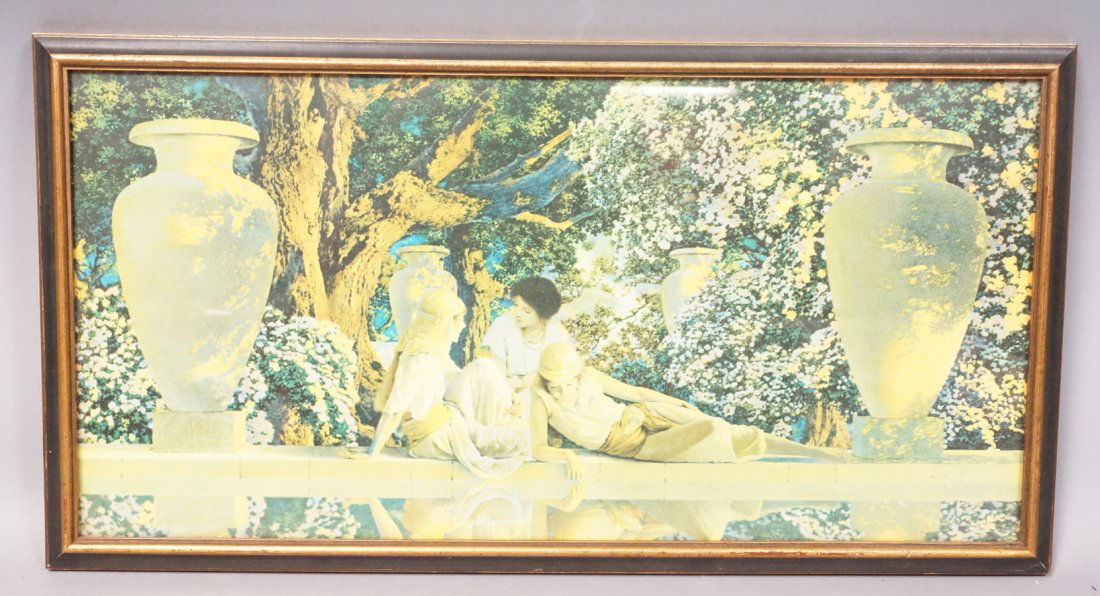MAXFIELD PARRISH Print. "The Garden of Allah" Mar: MAXFIELD PARRISH Print. "The Garden of Allah" Marked MP-- Dimensions: Image Size: H: 8.75 inches: W: 17.75 inches ---